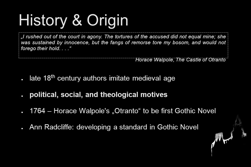 Introduction to Gothic Literature (10 credit points)